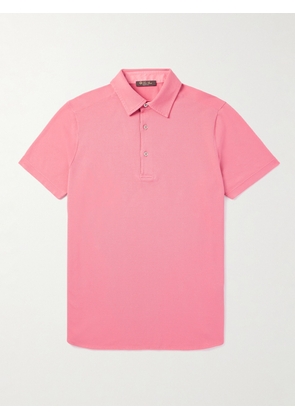 Loro Piana - Cotton-Piqué Polo Shirt - Men - Pink - S