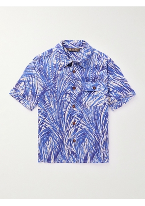 Loro Piana Kids - Printed Linen Shirt - Men - Blue - Age 8