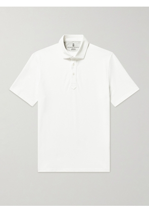 Brunello Cucinelli - Cotton-Piqué Polo Shirt - Men - White - IT 44