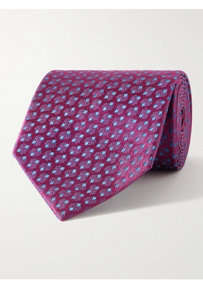 Charvet - 8.5cm Silk-Jacquard Tie - Men - Purple