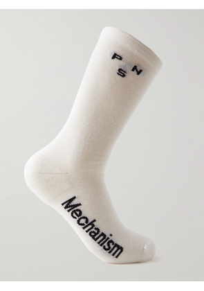 Pas Normal Studios - Mechanism Thermal Merino Wool-Blend Cycling Socks - Men - White - S