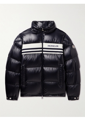 Moncler - Skarsting Quilted Shell and Logo-Embroidered Jacquard-Knit Down Jacket - Men - Blue - 1
