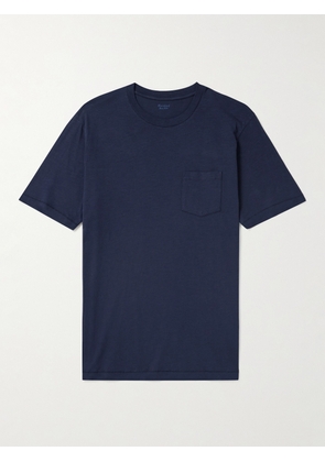 Hartford - Pocket Garment-Dyed Cotton-Jersey T-Shirt - Men - Blue - S