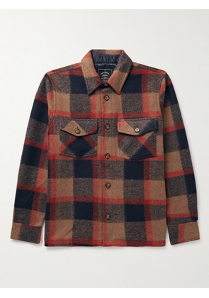 Portuguese Flannel - Catch Checked Brushed-Fleece Overshirt - Men - Brown - XS