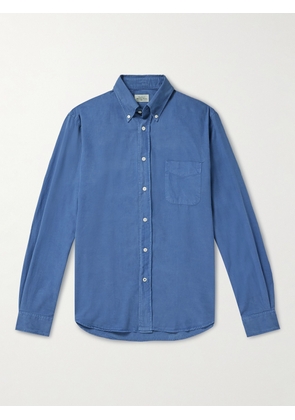Hartford - Pitt Pat Button-Down Collar TENCEL™ Lyocell, Cotton and Linen-Blend Twill Shirt - Men - Blue - S