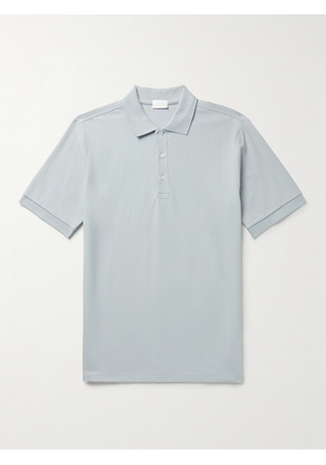 Håndværk - Pima Cotton-Piqué Polo Shirt - Men - Blue - S