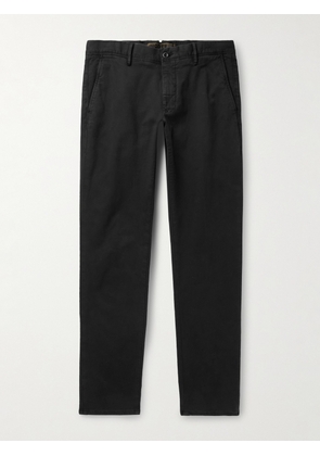 Incotex - Slim-Fit Tapered Stretch-Cotton Trousers - Men - Black - UK/US 28