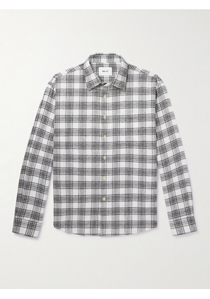 NN07 - Deon 5465 Checked Organic Cotton-Flannel Shirt - Men - Gray - S