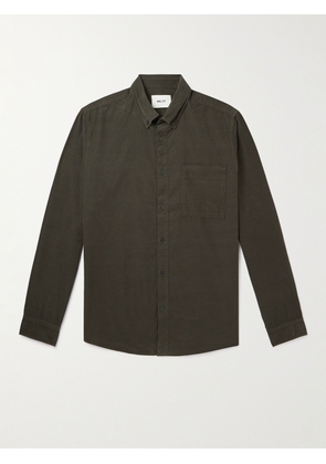 NN07 - Arne 5082 Button-Down Collar Organic Cotton-Corduroy Shirt - Men - Green - S