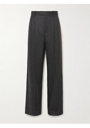 Nili Lotan - Emmett Straight-Leg Pleated Virgin Wool-Blend Trousers - Men - Gray - UK/US 30