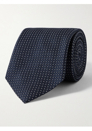 Richard James - 8.5cm Polka Dot Silk-Jacquard Tie - Men - Blue