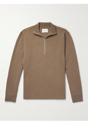 NN07 - Harald 6530 Knitted Half-Zip Sweater - Men - Brown - S