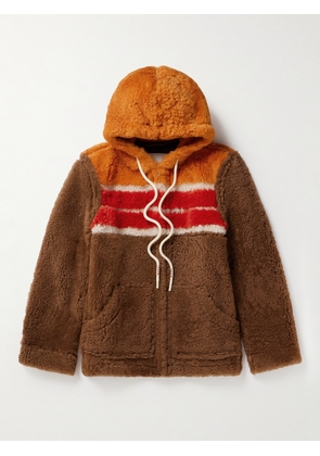 Marni - Striped Shearling Hooded Jacket - Men - Brown - IT 44