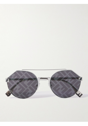 Fendi - Sky Metal Round-Frame Sunglasses - Men - Silver
