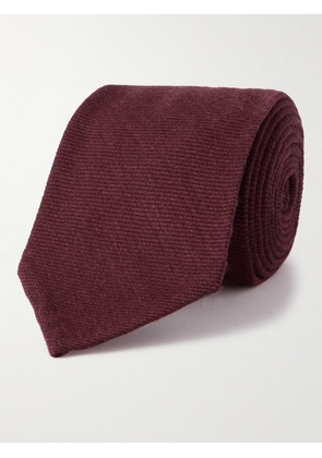 Rubinacci - 8cm Silk and Wool-Blend Twill Tie - Men - Red