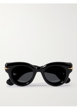 LOEWE - Inflated Round-Frame Acetate Sunglasses - Men - Black