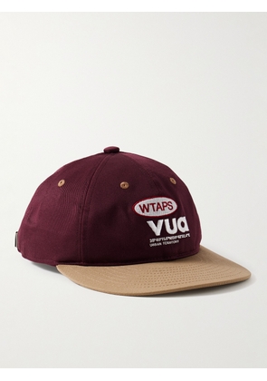 WTAPS - Logo-Embroidered Colour-Block Twill Baseball Cap - Men - Burgundy
