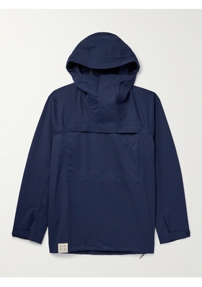 Mr P. - Houdini Logo-Embroidered Wool-Shell Hooded Jacket - Men - Blue - S