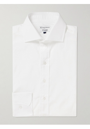 Kingsman - Drake's Cotton Oxford Shirt - Men - White - UK/US 15