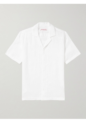Orlebar Brown - Maitan Embroidered Camp-Collar Linen Shirt - Men - White - S