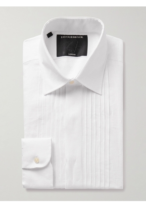 Favourbrook - Pintucked Linen Tuxedo Shirt - Men - White - UK/US 15