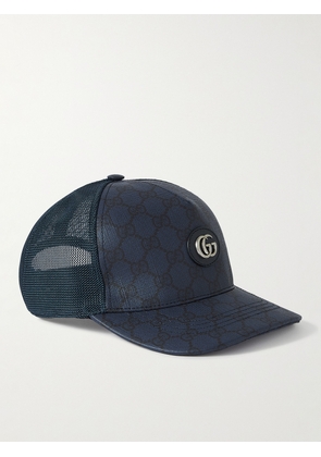 Gucci - Logo-Appliquéd Coated-Canvas and Mesh Trucker Hat - Men - Blue - S