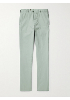 Sid Mashburn - Slim-Fit Straight-Leg Garment-Dyed Cotton-Twill Trousers - Men - Green - UK/US 30