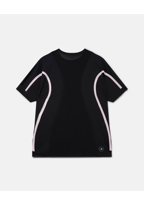 Stella McCartney - TruePace Loose Fit Running T-Shirt, Woman, Black/Purple Glow, Size: XS