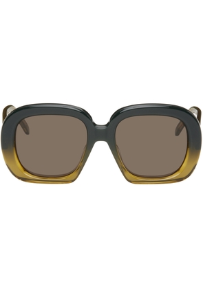 LOEWE Green Square Halfmoon Sunglasses