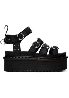 Dr. Martens Black Blaire Piercing Leather Platform Sandals