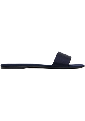 The Row Navy Combo Slide Sandals