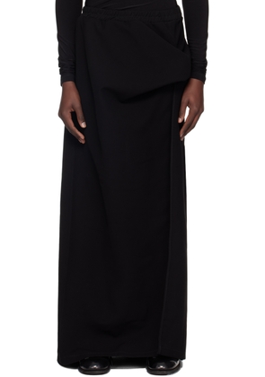 Nuba Black Pleated Maxi Skirt