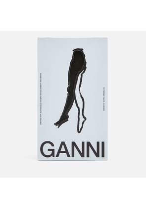 Ganni Butterfly Logo-Jacquard Tights - L