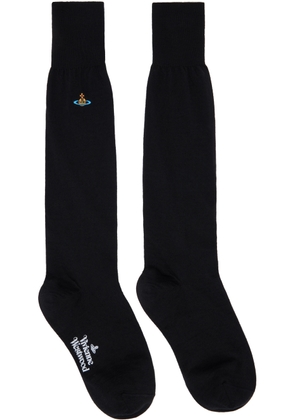 Vivienne Westwood Black Uni Colour High Socks