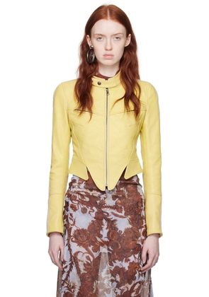 KNWLS Yellow Claw Leather Jacket