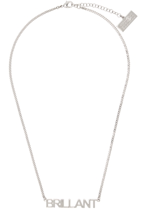 MM6 Maison Margiela Silver Brass Minimal Logo Necklace