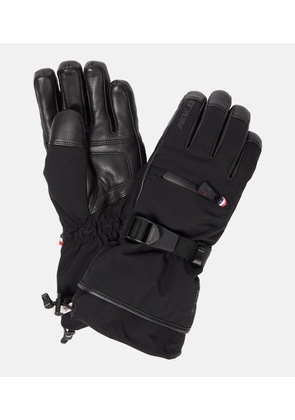 Moncler Grenoble Leather-trimmed ski gloves