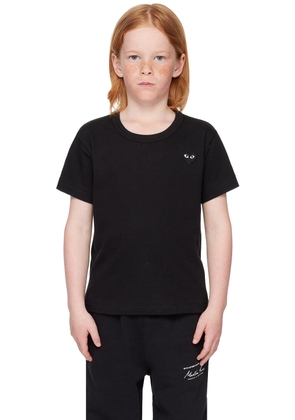 COMME des GARÇONS PLAY Kids Black Emblem T-Shirt