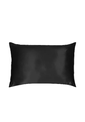 slip Queen/Standard Pure Silk Pillowcase in Black - Black. Size all.