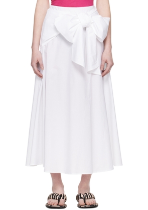 MSGM White Bow Maxi Skirt