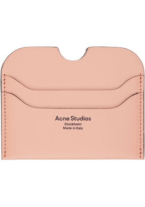 Acne Studios Pink Logo Stamp Card Holder
