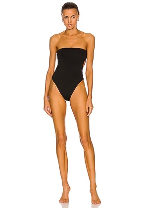 AEXAE Bandeau Swimsuit in Black - Black. Size XS (also in ).