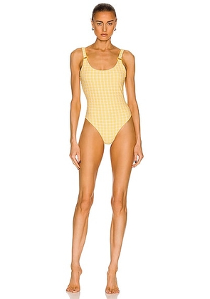 SIMKHAI Rosabel Swimsuit in Daffodil - Yellow. Size XS (also in ).