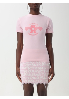 T-Shirt VETEMENTS Woman colour Pink