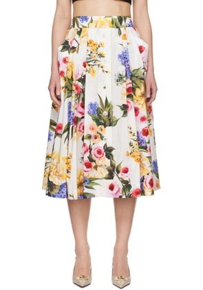 Dolce & Gabbana Multicolor Floral Midi Skirt