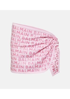 Balmain Logo beach cover-up