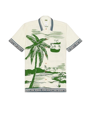 Agua Bendita Jack Honolulu Shirt in Ivory - Ivory. Size L (also in M, S, XL).