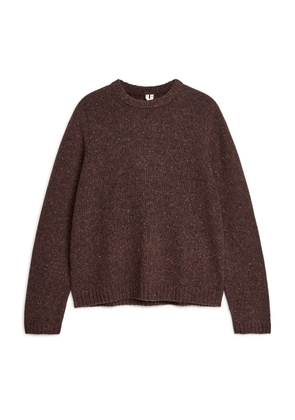 Wool and Alpaca Neps Jumper - Red
