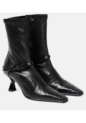 Marine Serre Leather ankle boots