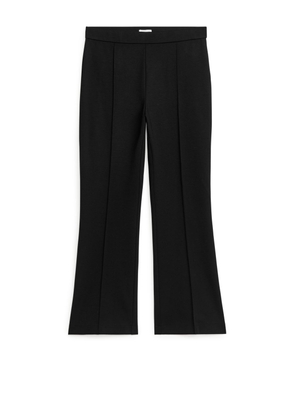 Merino Blend Jersey Trousers - Black